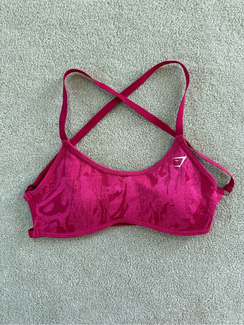 GymShark Women's Size Small - Hot Pink - ADAPT CAMO CROSS BACK SPORTS BRA
